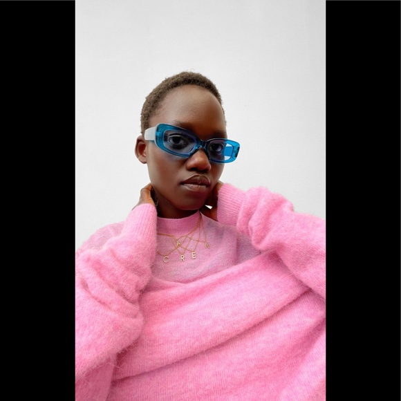 NWT ZARA SPARKLY STERLING SILVER INITIAL NECKLACE [E] - Picture 3 of 9